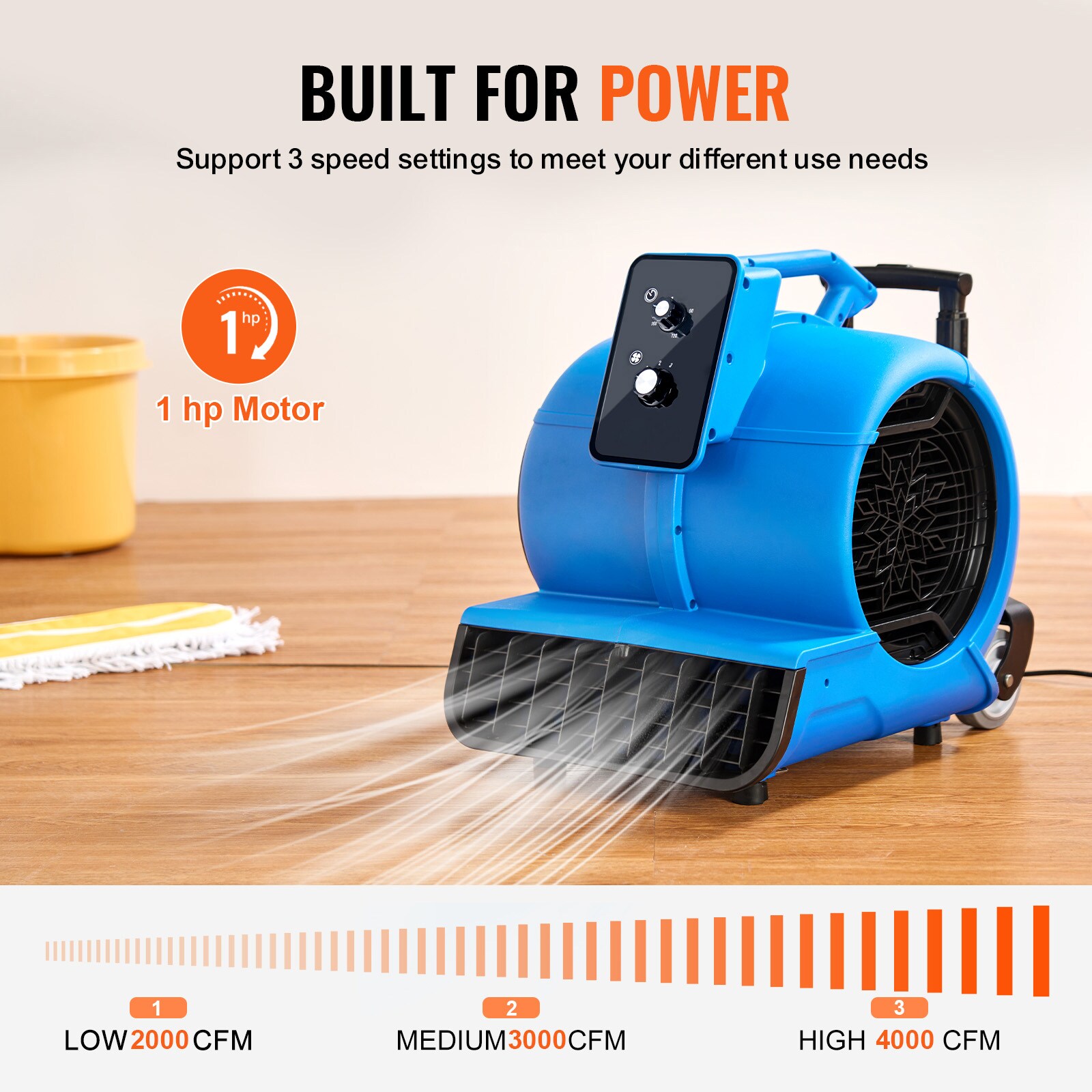 Floor Blower Industrial Air Mover High Velocity 3 Speed Fan_voghion.com